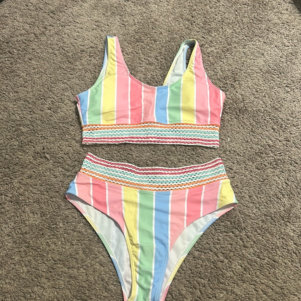 Two piece bathing suit size medium